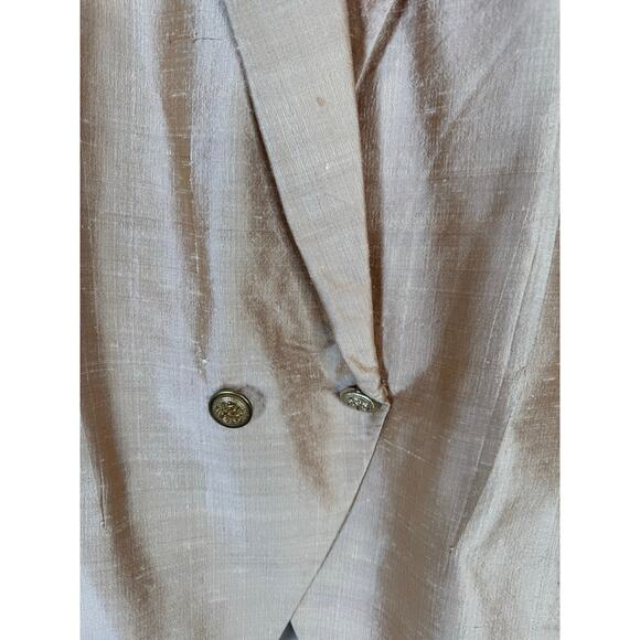 Vintage Morgan Matisse Blazer M Silk Shantung Look Embellished Collar Cuffs - Picture 11 of 11